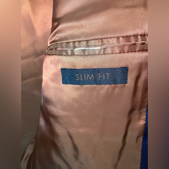 Jos A Bank Mens Slim Fit Navy Blue Blazer - Picture 3 of 16